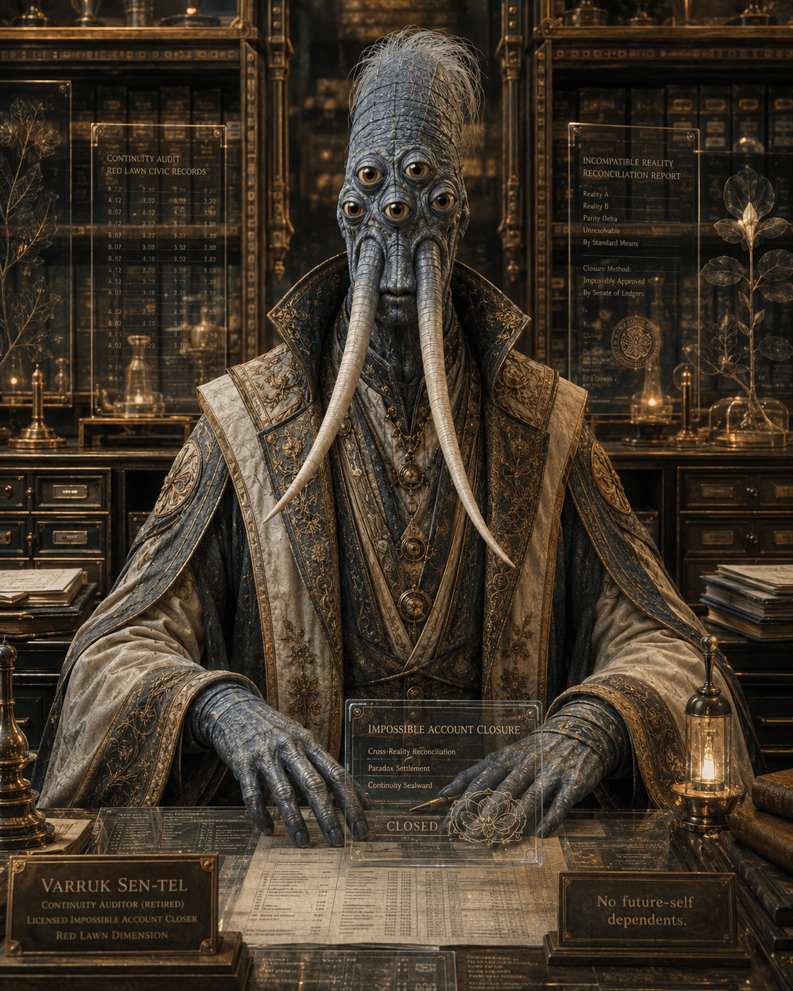 Varruk Sen-tel, owner of The Ivory Ledgerhouse